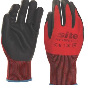 Site  Nitrile Foam Coated Gloves Red/Black Medium