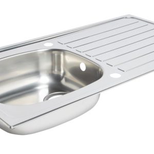 Essentials  1 Bowl Stainless Steel Kitchen Sink & Drainer  940mm x 490mm