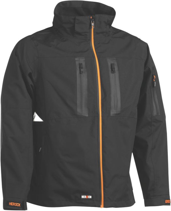 Herock Aspen  Rain Jacket Black Large 39-42" Chest