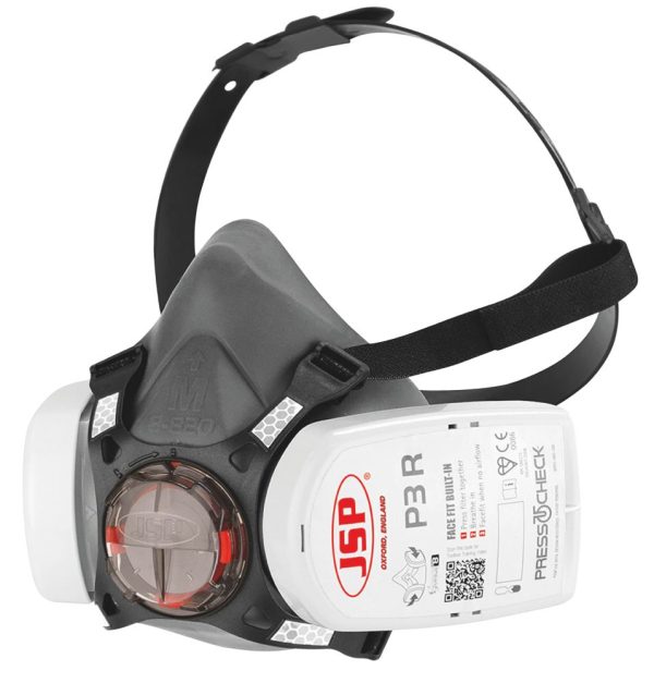 JSP Force 8 Medium Mask Respirator with Press-to-Check Filters P3