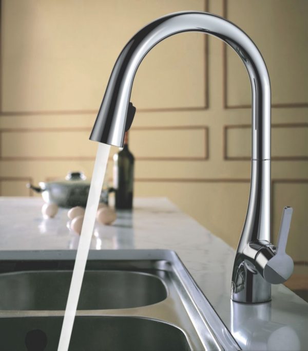 Oxford   Pull-Out Spray Mono Mixer Kitchen Tap Chrome