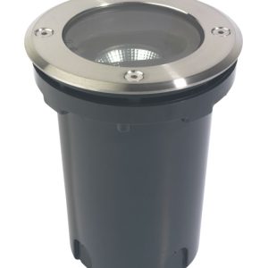 4lite  120mm Outdoor Round LED Recessed Ground Light Stainless Steel 6W 229lm