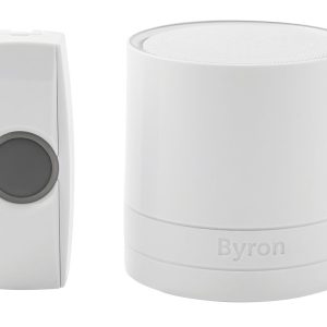 Byron  Battery-Powered Wireless Door Chime Kit White