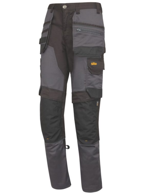 Site Bolden Stretch Holster Pocket Trousers Grey/Black 32" W 32" L