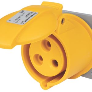 Amphenol 32A 2P+E Panel Socket 130V