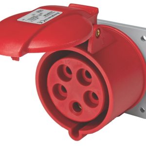 Amphenol 32A 4P+E Panel Socket 415V