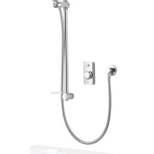 Aqualisa Visage Gravity-Pumped Rear-Fed Chrome Thermostatic Smart Shower with Bath Overflow Filler