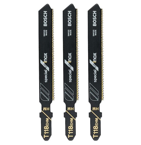 Bosch  T118EHM Stainless Steel Jigsaw Blades  3 Pack