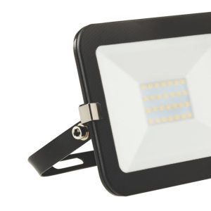 Brackenheath iSpot Outdoor LED Slimline Floodlight Black 20W 1800lm
