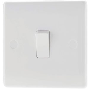 British General 800 Series 10AX 1-Gang 2-Way Light Switch  White
