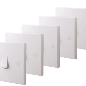 British General 900 Series 10AX 1-Gang 2-Way Light Switch  White  5 Pack