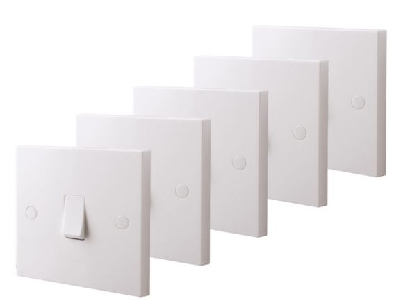 British General 900 Series 10AX 1-Gang 2-Way Light Switch  White  5 Pack