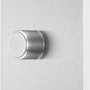 British General Evolve 1-Gang 2-Way LED Dimmer Switch  Brushed Steel with White Inserts