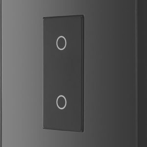 British General Evolve 1-Gang 2-Way LED Single Master Trailing Edge Touch Dimmer Switch  Black Chrome