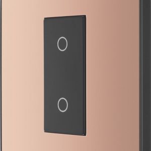 British General Evolve 1-Gang 2-Way LED Single Master Trailing Edge Touch Dimmer Switch  Copper with Black Inserts