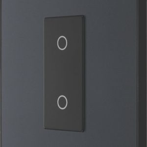 British General Evolve 1-Gang 2-Way LED Single Master Trailing Edge Touch Dimmer Switch  Grey with Black Inserts