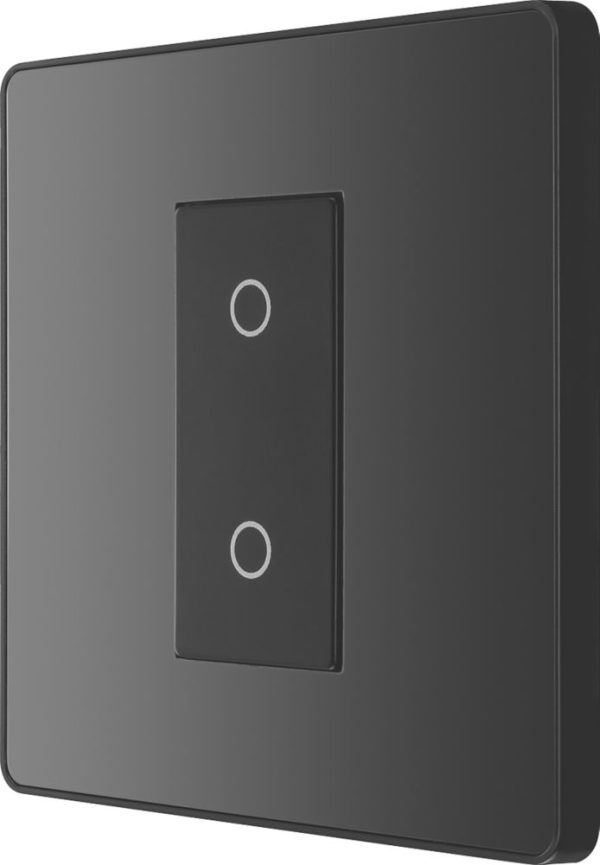 British General Evolve 1-Gang 2-Way LED Single Secondary Trailing Edge Touch Dimmer Switch  Black Chrome
