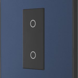 British General Evolve 1-Gang 2-Way LED Single Secondary Trailing Edge Touch Dimmer Switch  Blue with Black Inserts