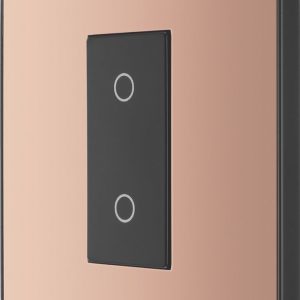 British General Evolve 1-Gang 2-Way LED Single Secondary Trailing Edge Touch Dimmer Switch  Copper with Black Inserts