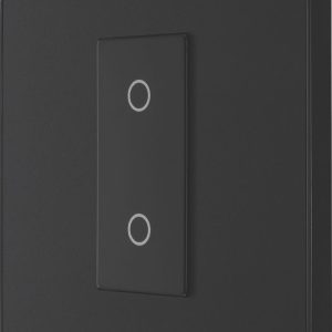 British General Evolve 1-Gang 2-Way LED Single Secondary Trailing Edge Touch Dimmer Switch  Matt Black with Black Inserts