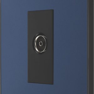 British General Evolve 1-Gang Coaxial TV / FM Socket Blue with Black Inserts