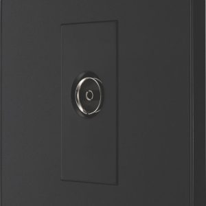 British General Evolve 1-Gang Coaxial TV / FM Socket Matt Black with Black Inserts