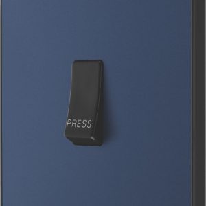 British General Evolve 10A 1-Gang 1-Way Press Switch Blue with Black Inserts