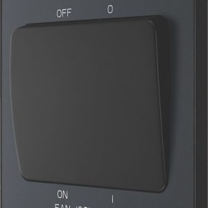 British General Evolve 10A 1-Gang 3-Pole Fan Isolator Switch Grey  with Black Inserts