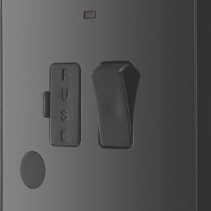 British General Evolve 13A Switched Fused Spur with LED Black Chrome