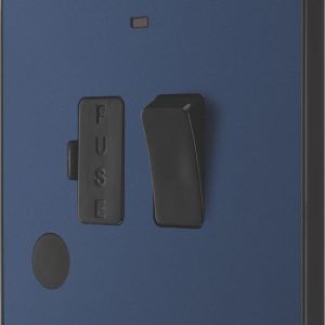 British General Evolve 13A Switched Fused Spur with LED Blue with Black Inserts