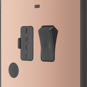 British General Evolve 13A Switched Fused Spur with LED Copper with Black Inserts