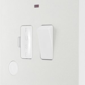 British General Evolve 13A Switched Fused Spur with LED Pearlescent White with White Inserts