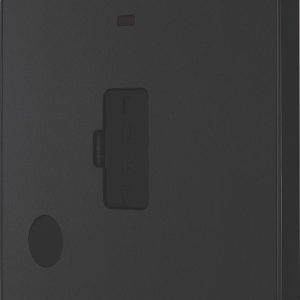 British General Evolve 13A Unswitched Fused Spur with LED Matt Black with Black Inserts