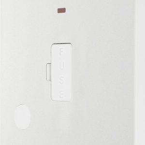 British General Evolve 13A Unswitched Fused Spur with LED Pearlescent White with White Inserts