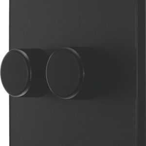 British General Evolve 2-Gang 2-Way LED Dimmer Switch  Matt Black with Black Inserts