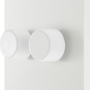 British General Evolve 2-Gang 2-Way LED Dimmer Switch  Pearlescent White with White Inserts