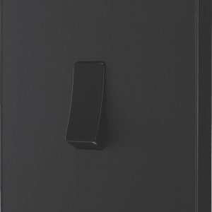 British General Evolve 20 A  16AX 1-Gang 2-Way Light Switch  Matt Black with Black Inserts