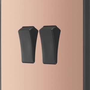 British General Evolve 20 A 16AX 2-Gang 2-Way Light Switch  Copper with Black Inserts