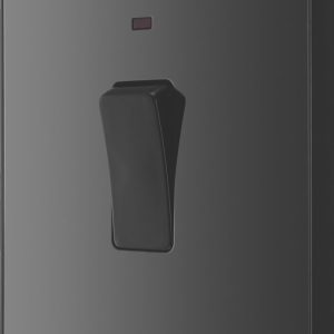 British General Evolve 20A 1-Gang DP Control Switch Black Chrome with LED