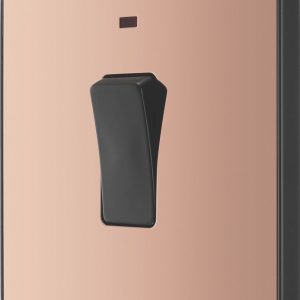 British General Evolve 20A 1-Gang DP Control Switch Copper with LED with Black Inserts