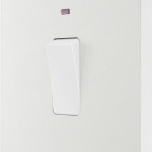 British General Evolve 20A 1-Gang DP Control Switch Pearlescent White with LED with White Inserts