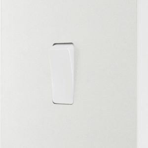 British General Evolve 20A 16AX 1-Gang 2-Way Light Switch  Pearlescent White with White Inserts