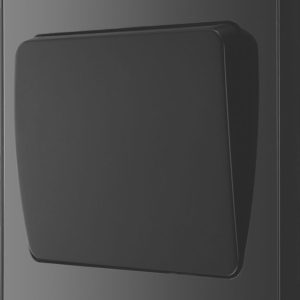 British General Evolve 20A 16AX 1-Gang 2-Way Wide Rocker Light Switch  Black Chrome