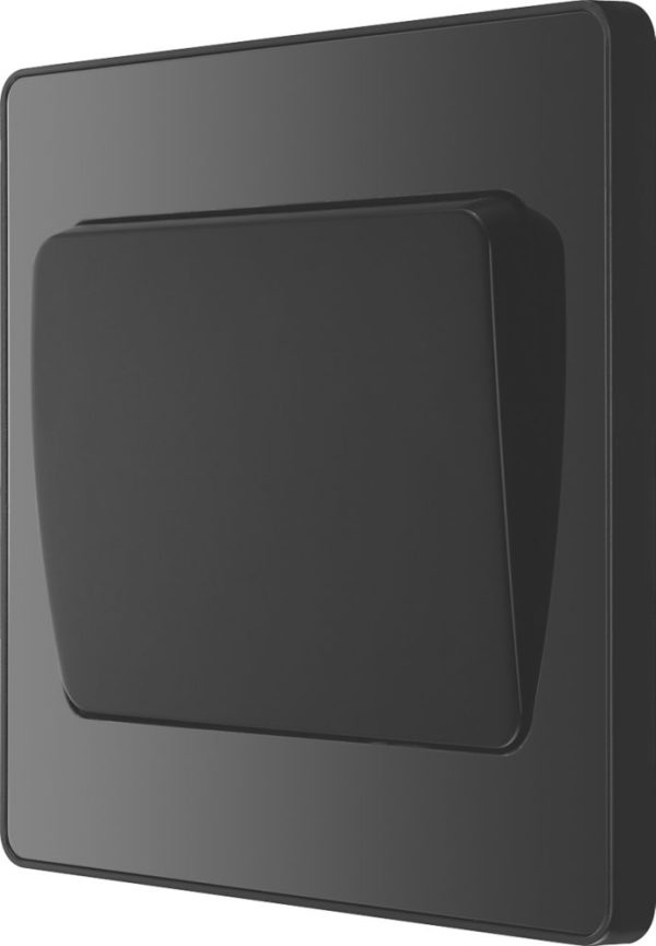 British General Evolve 20A 16AX 1-Gang 2-Way Wide Rocker Light Switch  Black Chrome