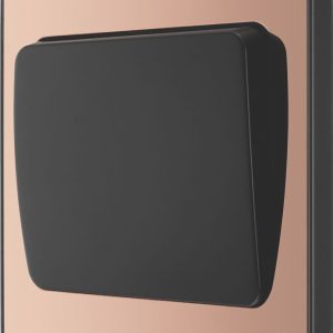 British General Evolve 20A 16AX 1-Gang 2-Way Wide Rocker Light Switch  Copper with Black Inserts