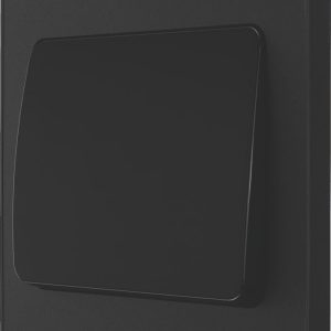 British General Evolve 20A 16AX 1-Gang 2-Way Wide Rocker Light Switch  Matt Black with Black Inserts