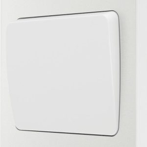 British General Evolve 20A 16AX 1-Gang 2-Way Wide Rocker Light Switch  Pearlescent White with White Inserts