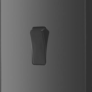 British General Evolve 20A 16AX 1-Gang Intermediate Light Switch Black