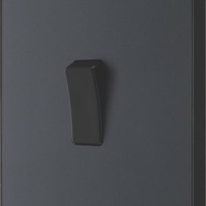 British General Evolve 20A 16AX 1-Gang Intermediate Light Switch Grey with Black Inserts