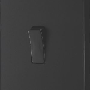 British General Evolve 20A 16AX 1-Gang Intermediate Light Switch Matt Black with Black Inserts